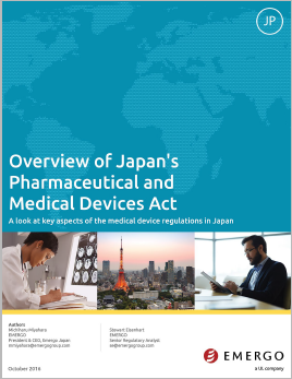 Japan's Pharmaceutical and Medical Devices Act (PMD Act)