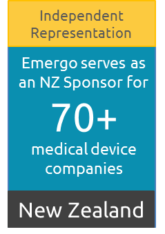 New Zealand Sponsor for over 70 medical device companies