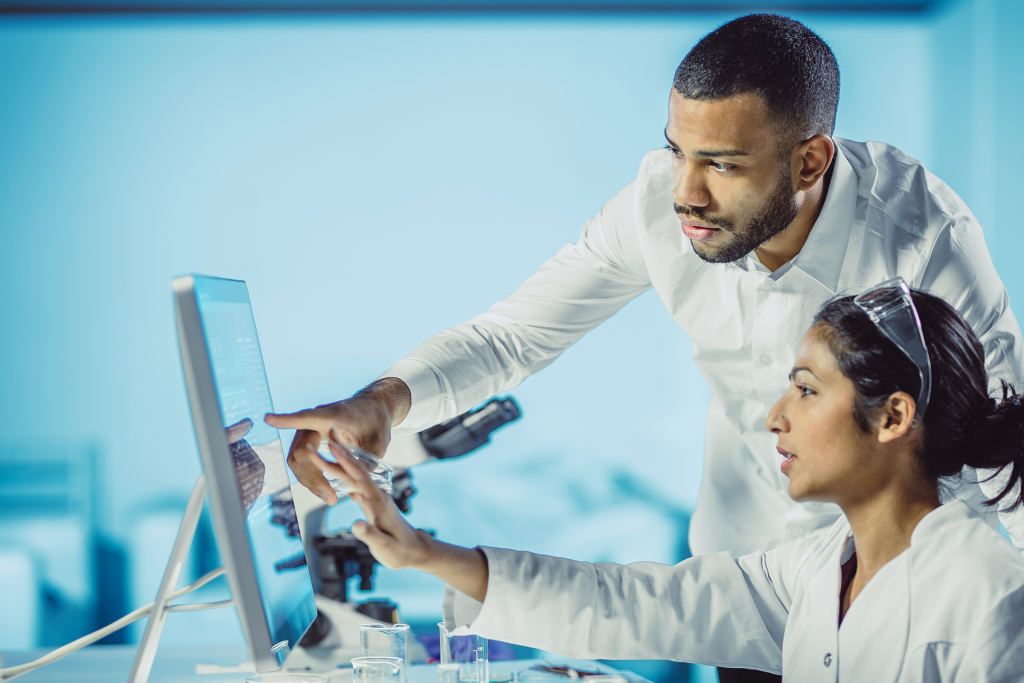 scientists working in the laboratory