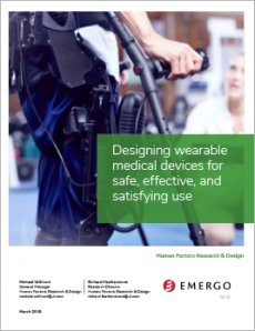 Applying human factors to wearable medical devices